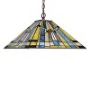 Chloe Lighting Kinsey Tiffany-Style 2 Light Mission Hanging Pendant Fixture 16" Shade - 2 of 4
