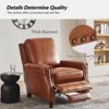 Set of 2 Theresa Modern Upholstery Genuine Leather Recliner with Nailhead Trim for Living Room and Bedroom| ART OF LIVING DESIGNS - 4 of 4