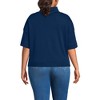 Lands' End Women's Elbow Sleeve Supima Cotton Relaxed Turtleneck - 2 of 3