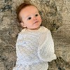Everyday Kids Newborn Swaddle Blanket – Plush Faux Fur Swaddle Sack with Soft Fleece Lining – 0–3 Month Blue Baby Swaddle - 4 of 4