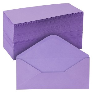 Sustainable Greetings 200 Pack Bulk #10 Purple Envelopes with Gummed Seal, Business Size Invitations Letters, Greeting Cards, 4-1/8 x 9-1/2 In - 1 of 4