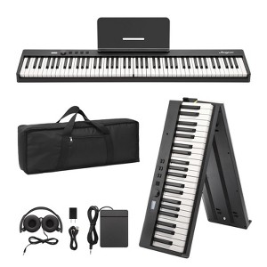 Whizmax Folding Piano Keyboard,Full Size 88 Key Semi Weighted Keyboards Electric Piano,Portable Keyboard Digital Piano with Stand for Beginner - 1 of 4