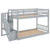 NicBex Twin Over Twin Bunk Bed with Double Safety Guardrail,Loft Bed with Storage Stairs,Modern Bunk Beds,Noise Reduced Bunk Beds for Bedroom - 2 of 4