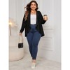 Womens Ribbed Knit Cardigan Open Front Casual Long Sleeve Flowy Draped Irregular Hem Lightweight Loose Outwear Coat - 4 of 4