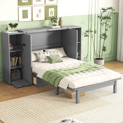 YOOCOZZ  Murphy Bed with Drawers, Shelves  and USB Ports