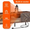 NicBex TV Stand Media Console LED Gaming Console Mid Century Modern Entertainment Center with Storage for Living Room, Bedroom, Walnut - 4 of 4