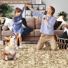 Celadon Oriental Floral Washable Runner Rug, Vintage Low Pile Carpet, Anti-Slip, Soft Non-Shedding Rug for Entryway Kitchen Hallway - 3 of 4