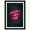 Wynwood Studio 15"x21" Positive Vibes Only Wall Art Black Frame: Modern Typography Canvas, Wood Composite Frame, Vertical Layout - 3 of 3