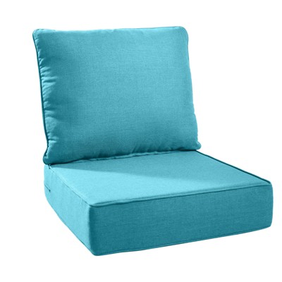 Buenhomino 6-inch Outdoor Cushion Set, 24"x24" Replacement Water Resistant Zippered Cushion for Chairs，8 Colors