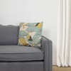 Northlight 17" Square Tropical Banana Leaf Indoor Throw Pillow - Green/Yellow - 2 of 4