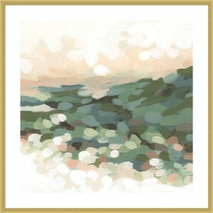 Amanti Art Green Pebble Valley II by June Erica Vess Wood Framed Wall Art Print - 1 of 4