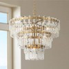 Vienna Full Spectrum Luxum Burnished Brass Chandelier 23 1/2" Wide Modern Tiered Crystal 8-Light Fixture for Dining Room House Foyer Kitchen Island - 2 of 4