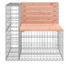 Patio Bench Gabion Design 72.4"x28"x25.8" Solid Wood Douglas - 3 of 4