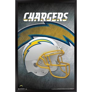 Trends International NFL Los Angeles Chargers - Helmet 19 Framed Wall Poster Prints - 1 of 4