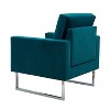 Set of 2 Idmon Contemporary Tufted Wooden Upholstered Club Chair with Metal Legs  for Bedroom and Living Room Club Chair  | ARTFUL LIVING DESIGN - 4 of 4