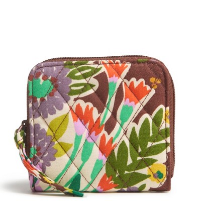 Vera Bradley Women's Outlet Cotton Essential Small Zip-Around Wallet