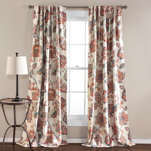 Home Boutique Aster Light Filtering Window Curtain Ivory Set 52x84 - 1 of 1