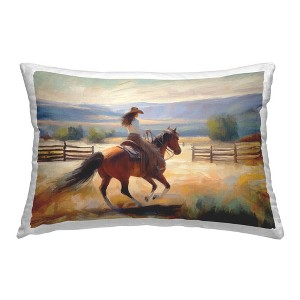 Stupell Industries Abstract Cowgirl on Farm - 1 of 3