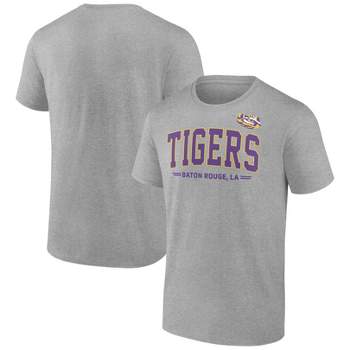NCAA LSU Tigers Men's Gray Bi-Blend T-Shirt
