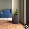LeisureMod Orna Fiberstone and MgO Clay Planter Pot Tapered Square Planter with Drainage Holes - 2 of 4