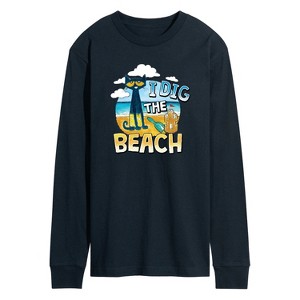 Men's - Pete the Cat - I Dig The Beach Long Sleeve Graphic T-Shirt - 1 of 4