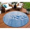 Sky Blue And Navy Blue Nautical Washable Indoor Outdoor Area Rug - 2 of 4