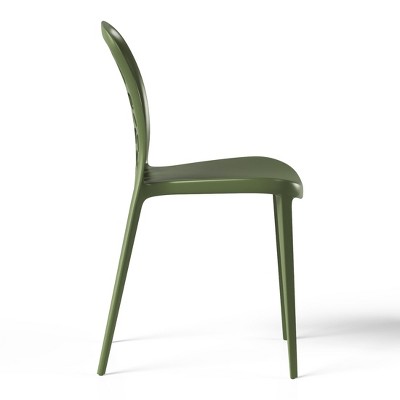 WestinTrends Playa Outdoor Modern Stackable Patio Dining Chairs (Set of 2)