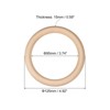 Unique Bargains DIY Crafting Macrame Knitting Natural Smooth Unfinished Wood Rings 2 Pcs - 2 of 4