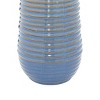 Ceramic Table Lamp with Drum Shade Blue - Olivia & May: Modern Cotton Shade, No Assembly, E26 Socket - 4 of 4