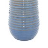 Ceramic Table Lamp with Drum Shade Blue - Olivia & May: Modern Cotton Shade, No Assembly, E26 Socket - image 4 of 4