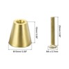 Unique Bargains Brass Rustproof Corrosion Resistant Smooth Surfaces Cabinet Knob Brushed Gold - 2 of 4