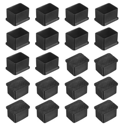 Unique Bargains Rectangle PVC Durable Anti-Slip Furniture Leg Caps