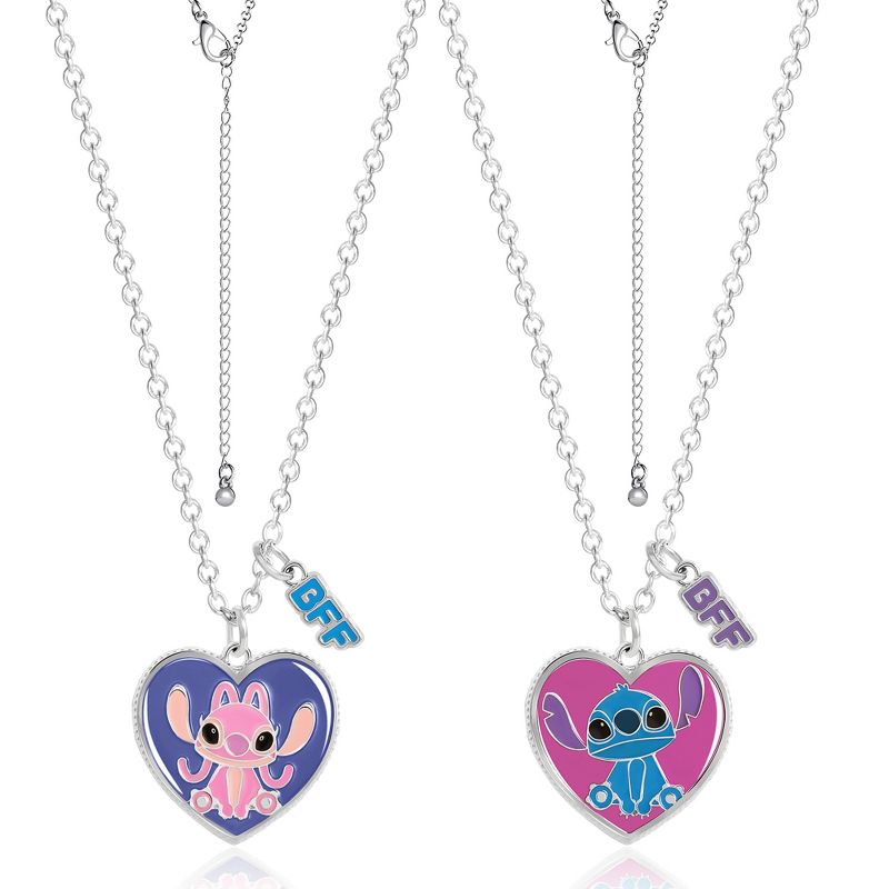 Disney Stitch Girls BFF Necklace with Angel and Stitch Charm - Best Friends Gift Necklaces, Set of 2, 5 of 7