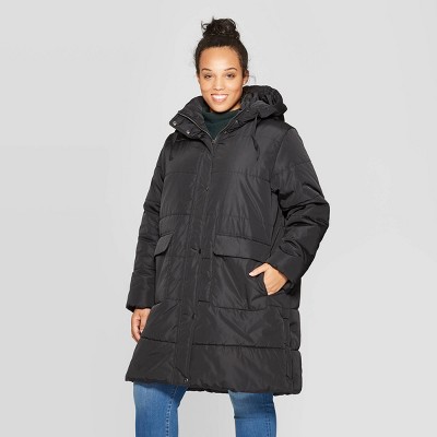 plus size womens long puffer coats