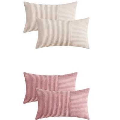 REGALWOVEN 4 Pcs Modern Strip Decorative Throw Pillow Covers for Couch Bed Living Room