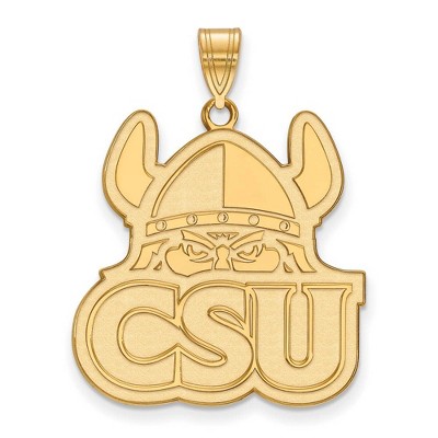 Black Bow Jewelry 10k Yellow Gold Cleveland State Vikings NCAA Extra Large Pendant