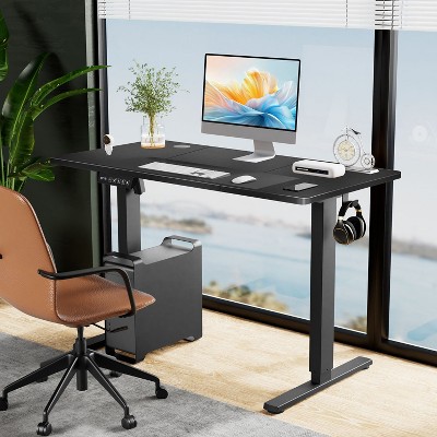 PAGED Computer Desk Modern Ergonomic Office Desk with Hook and Control Panel for Office, Adjustable Height