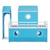 Twin Size Loft Bed with Slide Blue Tent and Tower - Blue - 3 of 4