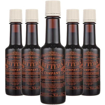 Australian Bitters Company Barrel Spice Bitters 5 Pack: Elevate Your Cocktails with 4oz Bottles Perfect for Classic Mixed Drinks