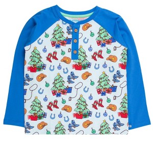 RuggedButts Boys Long Sleeve Raglan Henley Tee - 1 of 4