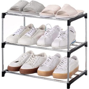 MaseiKar Stackable Small Shoe Rack Space-saving storage for entryways, hallways, and closets. Perfect for organizing shoes and keeping areas tidy. - 1 of 4