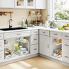 SKONYON 2 Packs Under Sink Organizer, 2 Tier Slide out Pull out Cabinet Organizer Shelf, Metal Sliding Organization Rack for Kitchen Bathroom Pantry - 3 of 4