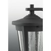 Progress Lighting East Haven 1-Light LED Outdoor Post Lantern in Black with Seeded Glass Shade - 4 of 4