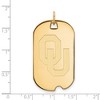 Black Bow Jewelry 14k Yellow Gold Oklahoma Sooners NCAA Large Pendant - 2 of 3