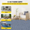 VEVOR Gray Marine Carpet 6 ft x 36 ft, Boat Carpet Rugs, Indoor Outdoor Rugs for Patio Deck Anti-Slide TPR Water-Proof Back,Gray - 3 of 4