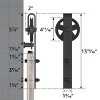 SMARTSTANDARD Classic Industrial Style Single Sliding Barn Door Hardware Kit, Heavy Duty Track with Big Wheel Hangers (Door Not Included) - 4 of 4