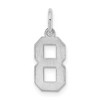 Black Bow Jewelry Sterling Silver, Athletic Collection, Small Polished Number 8 Pendant - 3 of 4