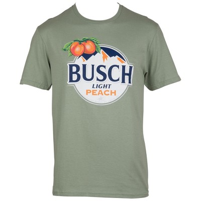 Mens Busch Light Peach Logo Green Colorway T-Shirt