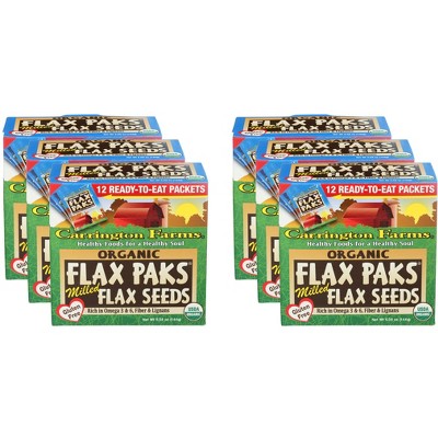 Carrington Farms Milled Flax Seeds - Case of 6 - 2.36 oz  (72 Bags)