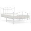 vidaXL Metal Bed Frame with Headboard and Footboard White 39.4 in.x78.7 in. - 2 of 4